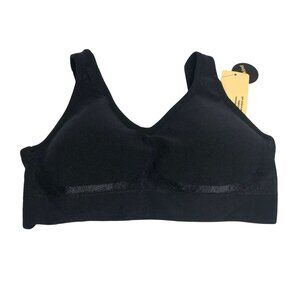 Truekind Daily Comfort Wirefree Shaper Bra With Extender Black M